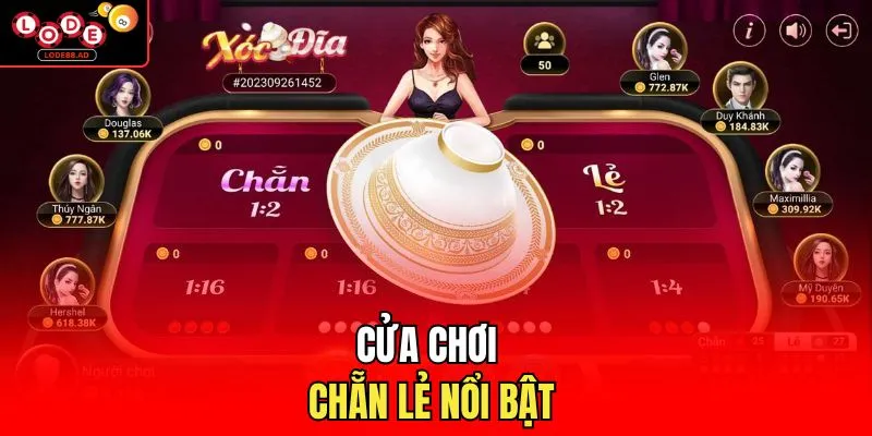 Cửa chơi chẵn lẻ nổi bật 